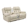 Huron Power Double Reclining Loveseat in Beige Faux Leather by Home Elegance - HEL-8457BEG-2PW - Image 1 of 0
