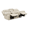 Huron 2 Piece Power Double Reclining Sofa Set in Beige Faux Leather by Home Elegance - HEL-8457BEG - Image 5 of 0