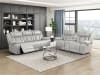 Huron Power Double Reclining Loveseat in Gray Faux Leather by Home Elegance - HEL-8457GRY-2PW - Image 4 of 0