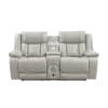 Huron Power Double Reclining Loveseat in Gray Faux Leather by Home Elegance - HEL-8457GRY-2PW - Image 5 of 0