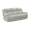 Huron Power Double Reclining Sofa in Gray Faux Leather by Home Elegance - HEL-8457GRY-3PW - Image 1 of 0