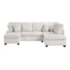 Lawson L-Shaped Sectional Sofa with Chaise in Taupe Chenille and Corduroy Upholstery by Home Elegance - HEL-8470TPE-23LCRC - Image 4 of 0