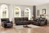 Pecos 2 Piece Power Double Reclining Sofa Set in Dark Brown by Home Elegance - HEL-8480BRW-PW - Image 2 of 0