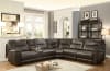 Columbus Sectional Reclining Sofa in Dark Brown by Home Elegance - HEL-8490-6LRRR - Image 1 of 0