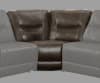 Columbus Sectional Reclining Sofa in Dark Brown by Home Elegance - HEL-8490-6LRRR - Image 4 of 0