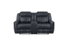 Littleton Double Reclining Love Seat in Blue Fabric by Home Elegance - HEL-8516BU-2 - Image 1 of 0