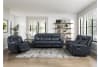 Littleton Double Reclining Love Seat in Blue Fabric by Home Elegance - HEL-8516BU-2 - Image 3 of 0