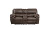 Proctor Double Reclining Love Seat in Brown Fabric by Home Elegance - HEL-8517BRW-2 - Image 1 of 0