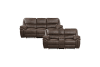 Proctor 2 Piece Double Reclining Sofa Set in Brown Fabric by Home Elegance - HEL-8517BRW - Image 3 of 0