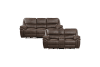 Proctor 2 Piece Power Double Reclining Sofa Set in Brown Fabric by Home Elegance - HEL-8517BRW-PW - Image 3 of 0