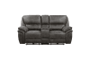 Proctor Power Double Reclining Love Seat in Gray Fabric by Home Elegance - HEL-8517GRY-2PW - Image 1 of 0