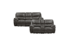 Proctor 2 Piece Power Double Reclining Sofa Set in Gray Fabric by Home Elegance - HEL-8517GRY-PW - Image 3 of 0