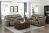 Hazen Double Reclining Sofa in Brown Fabric by Home Elegance - HEL-8538BR-3 - Image 2 of 0