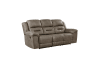Hazen Double Reclining Sofa in Brown Fabric by Home Elegance - HEL-8538BR-3 - Image 4 of 0