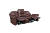 McCall Power Double Reclining Sofa in Brown Fabric by Home Elegance - HEL-8546BR-3PWH - Image 4 of 0