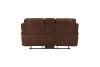 Newnan Double Glider Reclining Love Seat in Brown Fabric by Home Elegance - HEL-8549BRW-2 - Image 5 of 0