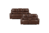Newnan 2 Piece Double Reclining Sofa Set in Brown Fabric by Home Elegance - HEL-8549BRW - Image 3 of 0