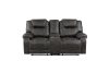 Gainesville Double Reclining Love Seat in Chocolate Fabric by Home Elegance - HEL-8560PM-2 - Image 1 of 0