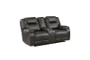 Gainesville Double Reclining Love Seat in Chocolate Fabric by Home Elegance - HEL-8560PM-2 - Image 5 of 0