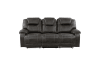 Gainesville Double Reclining Sofa in Chocolate Fabric by Home Elegance - HEL-8560PM-3 - Image 1 of 0