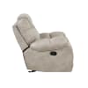 Gainesville Glider Reclining Chair in Polished Pewter Microfiber by Home Elegance - HEL-8560PT-1 - Image 3 of 0