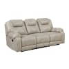 Gainesville Power Reclining Sofa in Polished Pewter Microfiber by Home Elegance - HEL-8560PT-3 - Image 1 of 0