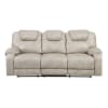 Gainesville Power Reclining Sofa in Polished Pewter Microfiber by Home Elegance - HEL-8560PT-3 - Image 3 of 0