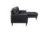 Lewes 2 Piece Sectional in Black Fabric by Home Elegance - HEL-8566BLK-SC - Image 5 of 0