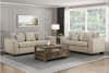 Silverthorne Love Seat in Light Brown Fabric by Home Elegance - HEL-8579SS-2 - Image 2 of 0