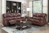 Lyman Double Reclining Sofa in Brown Fabric by Home Elegance - HEL-8588BR-3 - Image 2 of 0