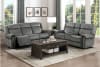 Brennen Power Double Reclining Sofa in Charcoal Fabric by Home Elegance - HEL-9204CC-3PW - Image 2 of 0