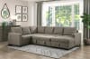 Elton 3 Piece Sectional in Brown Fabric by Home Elegance - HEL-9206BR-33LRC - Image 2 of 0