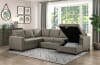 Elton 3 Piece Sectional in Brown Fabric by Home Elegance - HEL-9206BR-33LRC - Image 3 of 0