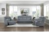 Camryn 2 Piece Power Double Reclining Sofa Set in Graphite Blue Fabric by Home Elegance - HEL-9207GPB-PW - Image 2 of 0