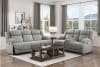 Camryn Double Reclining Sofa in Gray Fabric by Home Elegance - HEL-9207GRY-3 - Image 2 of 0