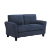 Ellery Upholstered Rolled Arm Loveseat in Blue Chenille Fabric by Home Elegance - HEL-9209NFNV-2 - Image 1 of 0