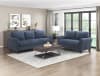 Ellery Upholstered Rolled Arm Loveseat in Blue Chenille Fabric by Home Elegance - HEL-9209NFNV-2 - Image 3 of 0