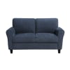 Ellery Upholstered Rolled Arm Loveseat in Blue Chenille Fabric by Home Elegance - HEL-9209NFNV-2 - Image 4 of 0