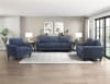 Ellery 2 Piece Upholstered Rolled Arm Sofa Set in Blue Chenille Fabric by Home Elegance - HEL-9209NFNV - Image 1 of 0