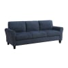 Ellery 2 Piece Upholstered Rolled Arm Sofa Set in Blue Chenille Fabric by Home Elegance - HEL-9209NFNV - Image 3 of 0