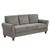 Ellery 2 Piece Upholstered Rolled Arm Sofa Set in Brown Chenille Fabric by Home Elegance - HEL-9209NFPT - Image 4 of 0