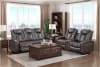 Tabor Power Double Reclining Love Seat in Brownish Gray Fabric by Home Elegance - HEL-9211BRG-2PWH - Image 2 of 0
