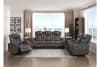 Tabor Power Double Reclining Love Seat in Brownish Gray Fabric by Home Elegance - HEL-9211BRG-2PWH - Image 3 of 0