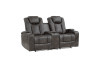 Tabor Power Double Reclining Love Seat in Brownish Gray Fabric by Home Elegance - HEL-9211BRG-2PWH - Image 4 of 0