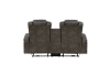 Tabor Power Double Reclining Love Seat in Brownish Gray Fabric by Home Elegance - HEL-9211BRG-2PWH - Image 5 of 0