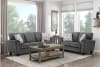 Duncan Sofa in Dark Gray Fabric by Home Elegance - HEL-9214GY-3 - Image 2 of 0