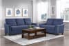 Harstad Sofa in Blue Fabric by Home Elegance - HEL-9236BU-3 - Image 2 of 0