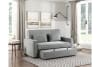 Alta Convertible Studio Sofa Bed in Gray Fabric by Home Elegance - HEL-9238GY-3CL - Image 2 of 0