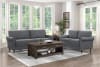 Kinsale Sofa in Dark Gray Fabric by Home Elegance - HEL-9240DGY-3 - Image 2 of 0