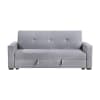 Grady Convertible Sofa Bed with Storage and Cup Holders in Gray Velvet by Home Elegance - HEL-9258 - Image 1 of 0